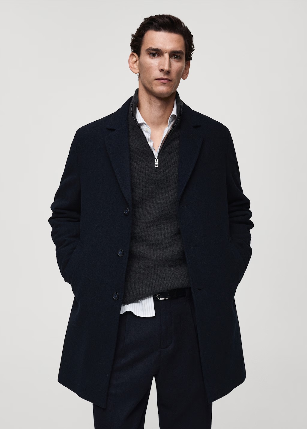 Quilted wool inner coat