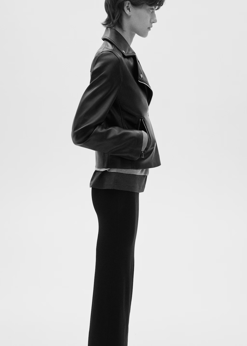 Leather-effect biker jacket