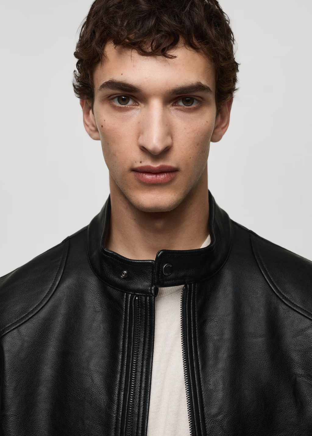 Zip-up leather-effect jacket 5 Zip-up leather-effect jacket