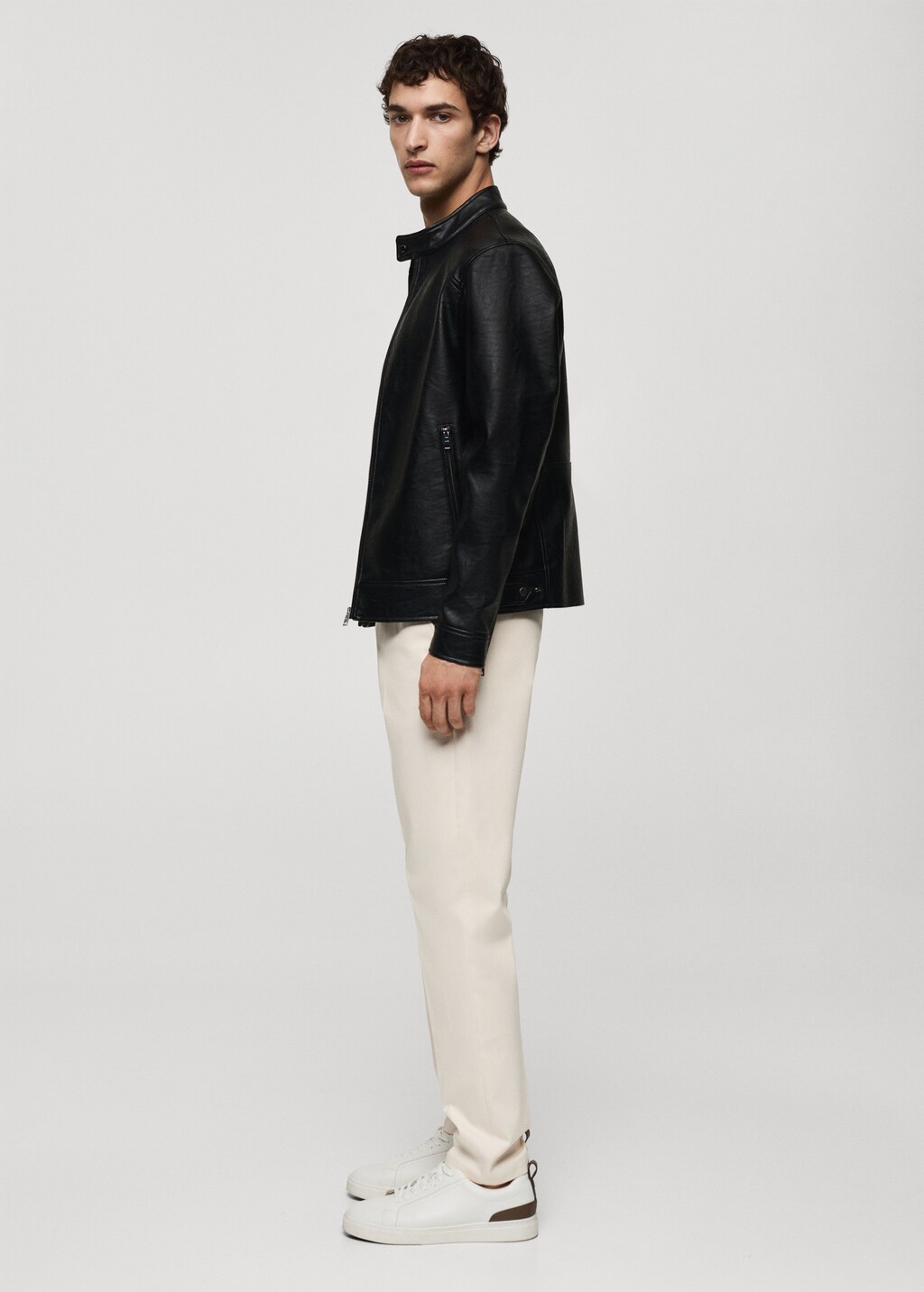 Zip-up leather-effect jacket 6 Zip-up leather-effect jacket