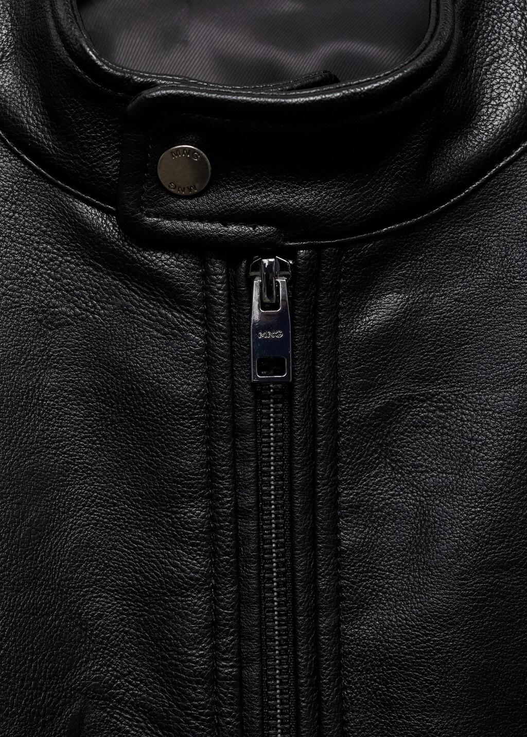 Zip-up leather-effect jacket 9 Zip-up leather-effect jacket