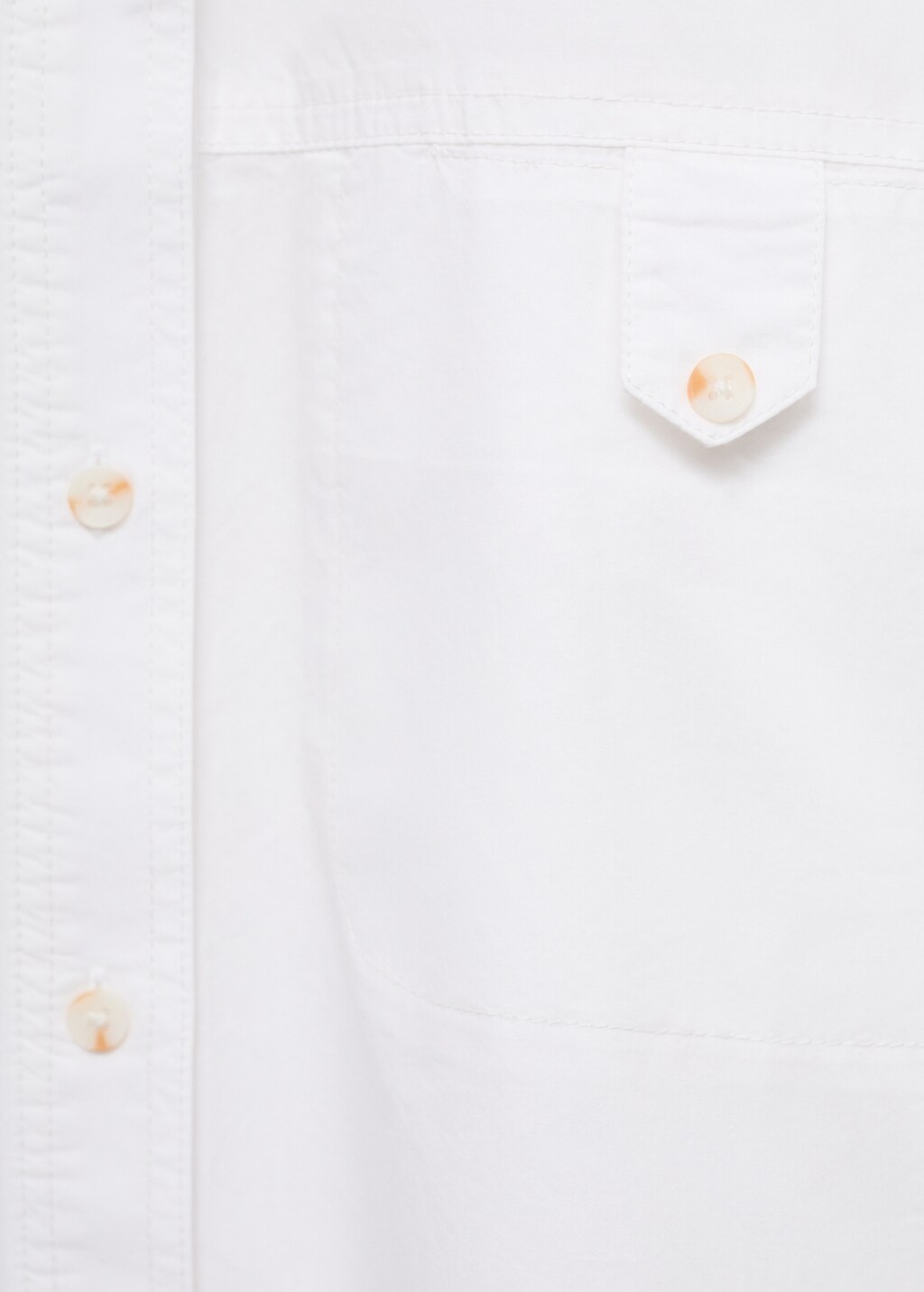 Cotton shirt with decorative button 7 Cotton shirt with decorative button