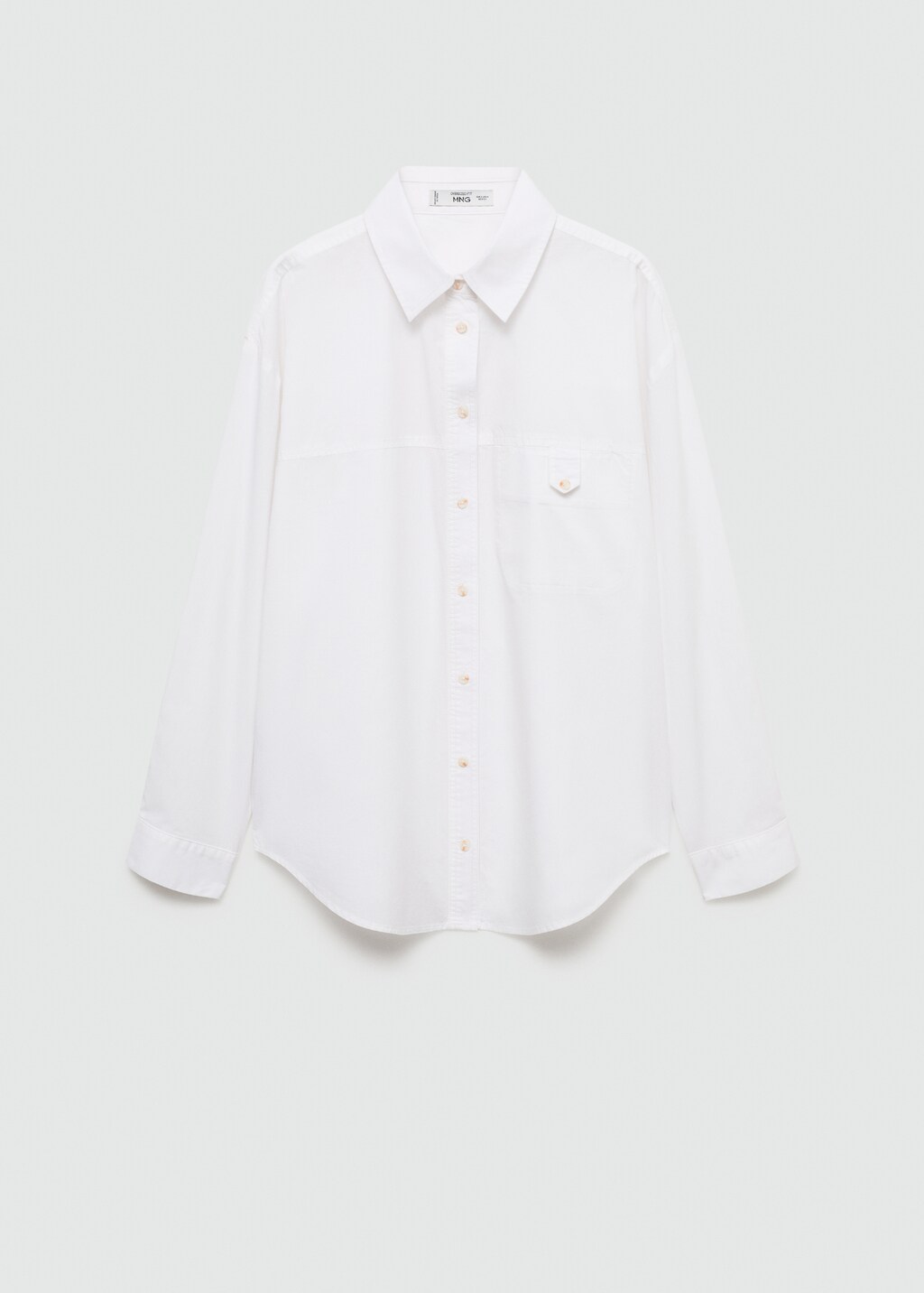 Cotton shirt with decorative button 8 Cotton shirt with decorative button