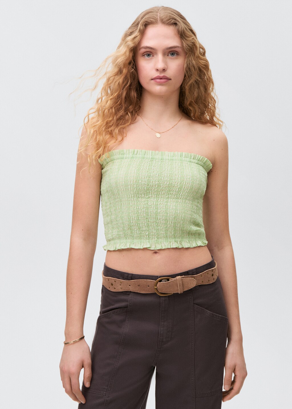 Strapless top