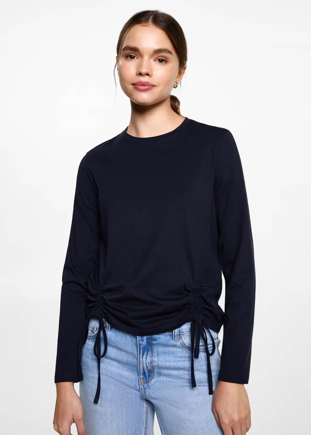 T-shirt with decorative flounces