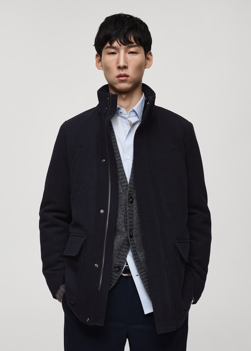 Quilted wool inner coat