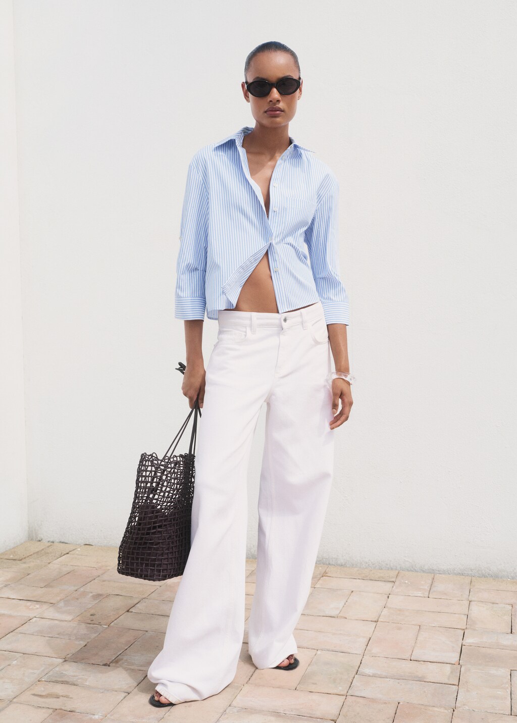 Rhinestone cropped shirt 3 Rhinestone cropped shirt