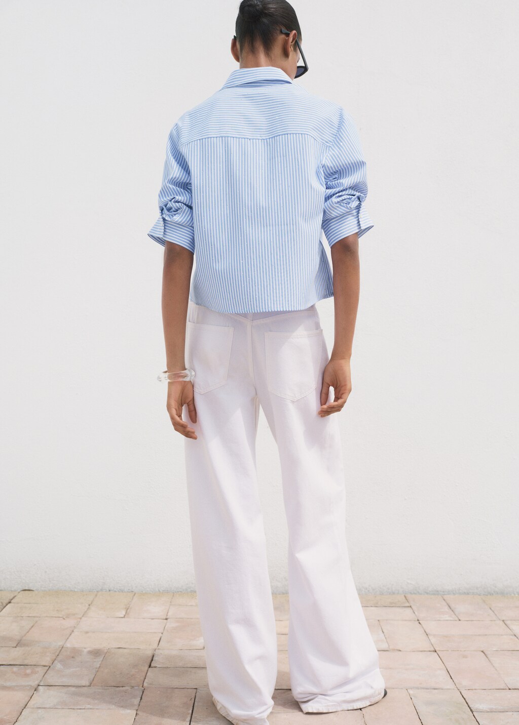 Rhinestone cropped shirt 4 Rhinestone cropped shirt