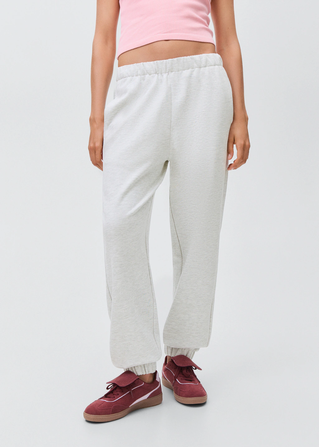 Cotton joggers with elastic waist