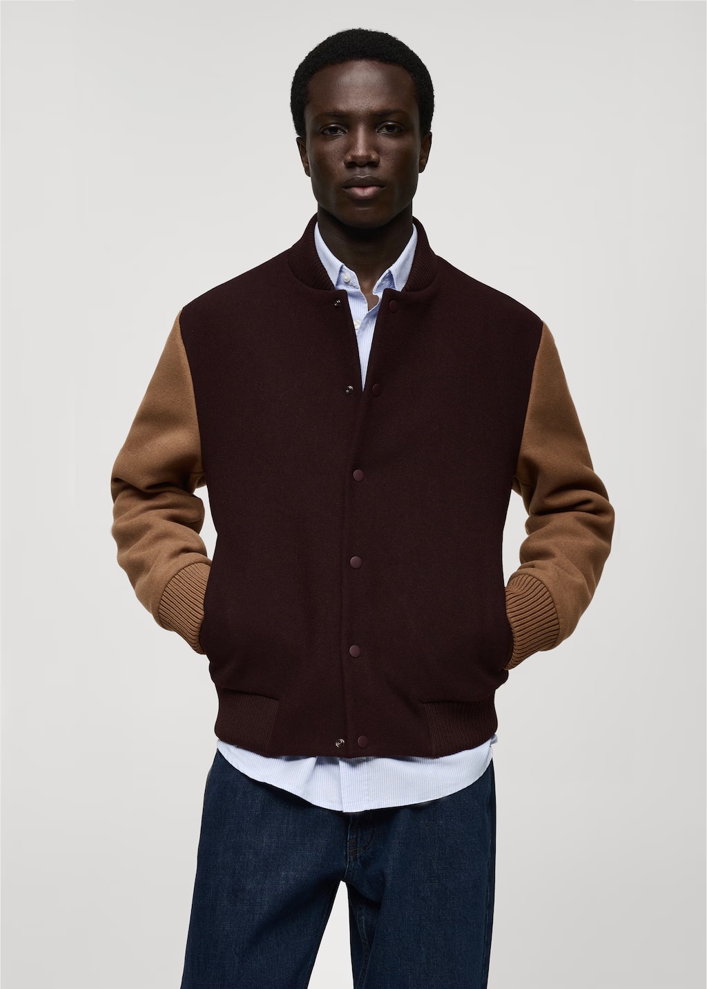 Two-tone bomber jacket