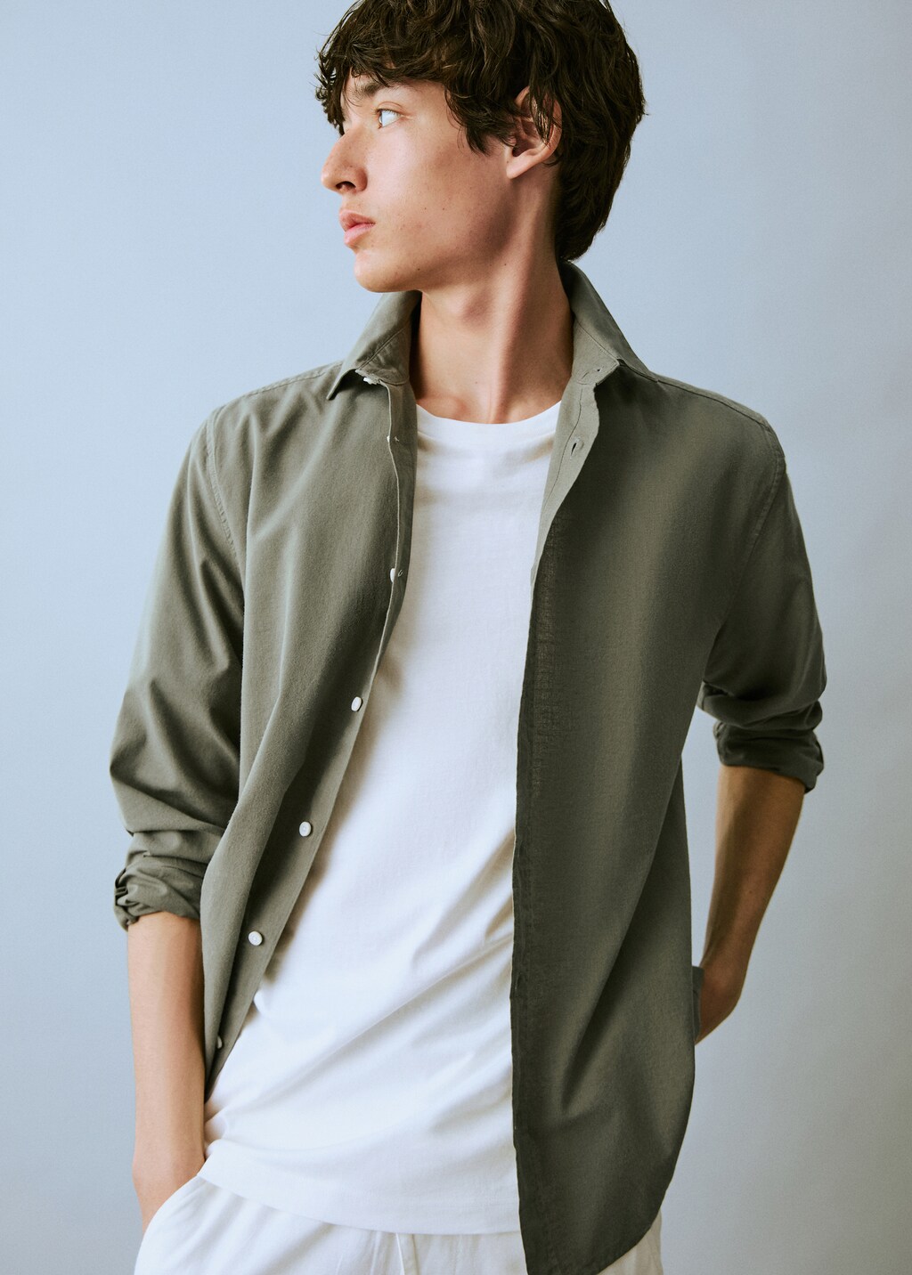 Linen oxford shirt