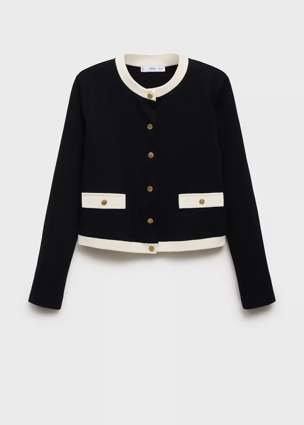 Contrasting cotton cardigan 11 Contrasting cotton cardigan