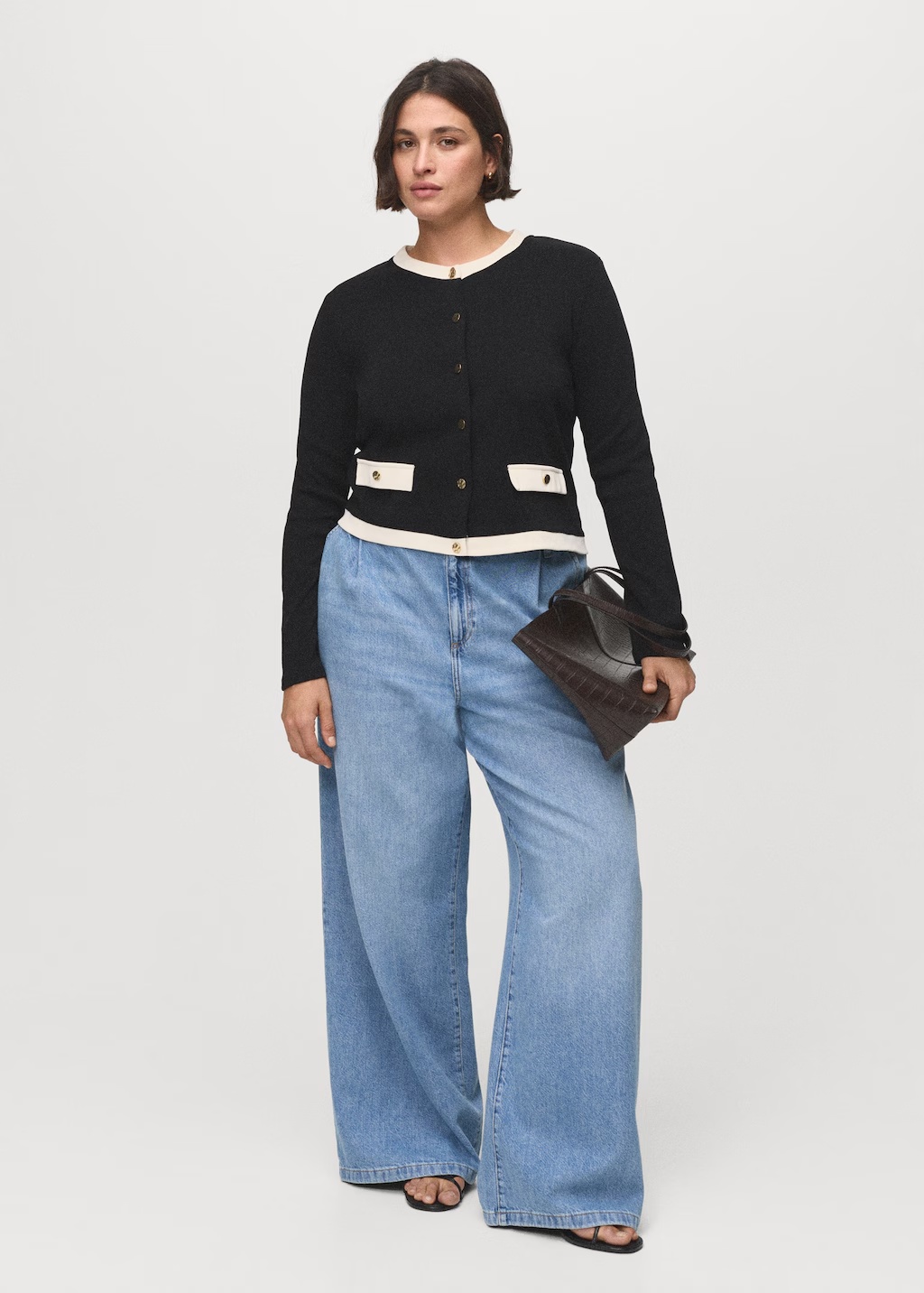 Contrasting cotton cardigan 7 Contrasting cotton cardigan