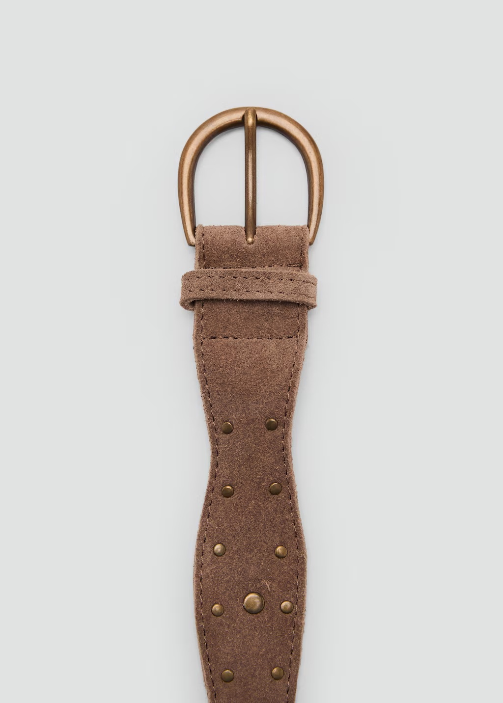 Stud leather belt