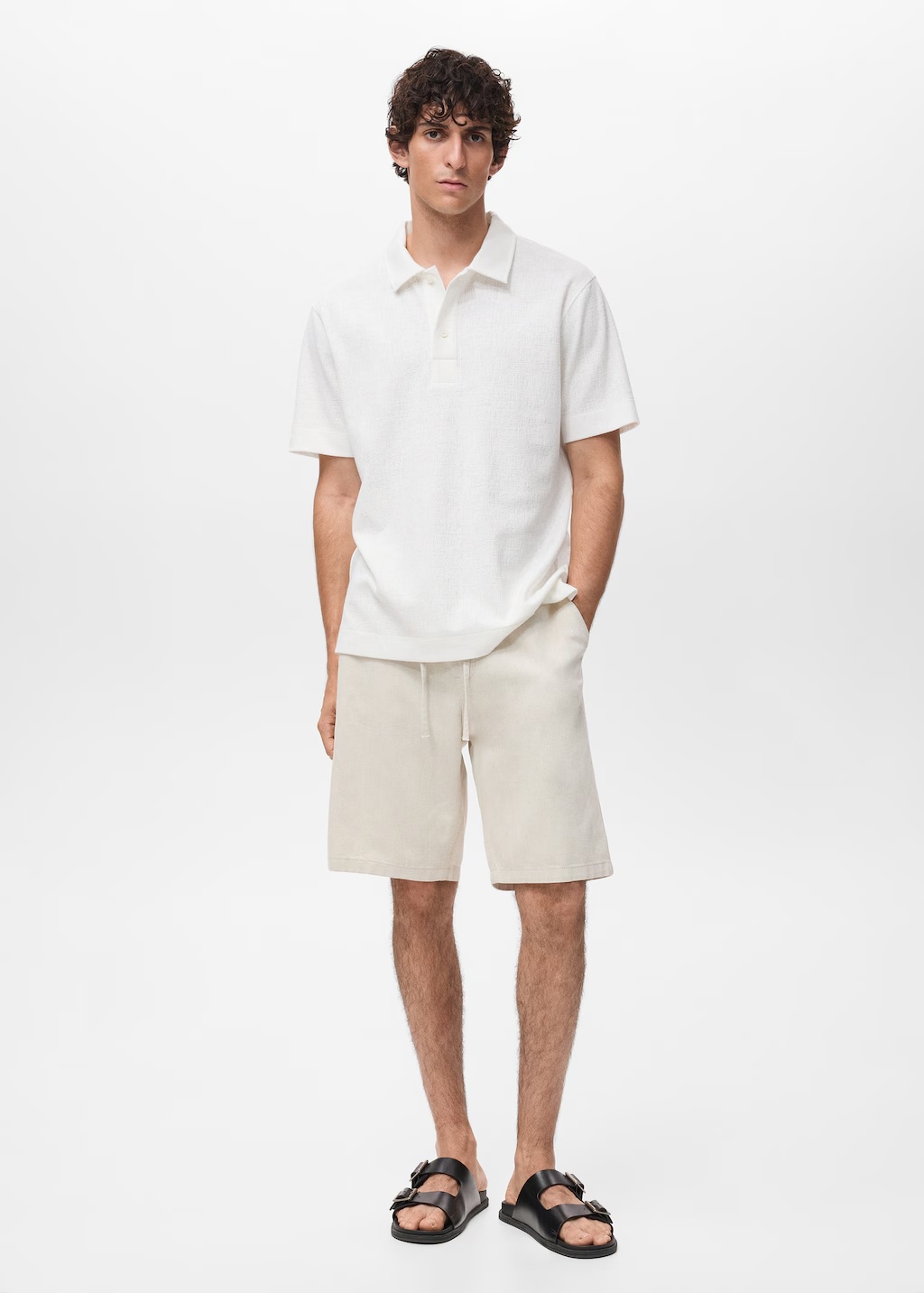 Structured knitted polo shirt 3 Structured knitted polo shirt