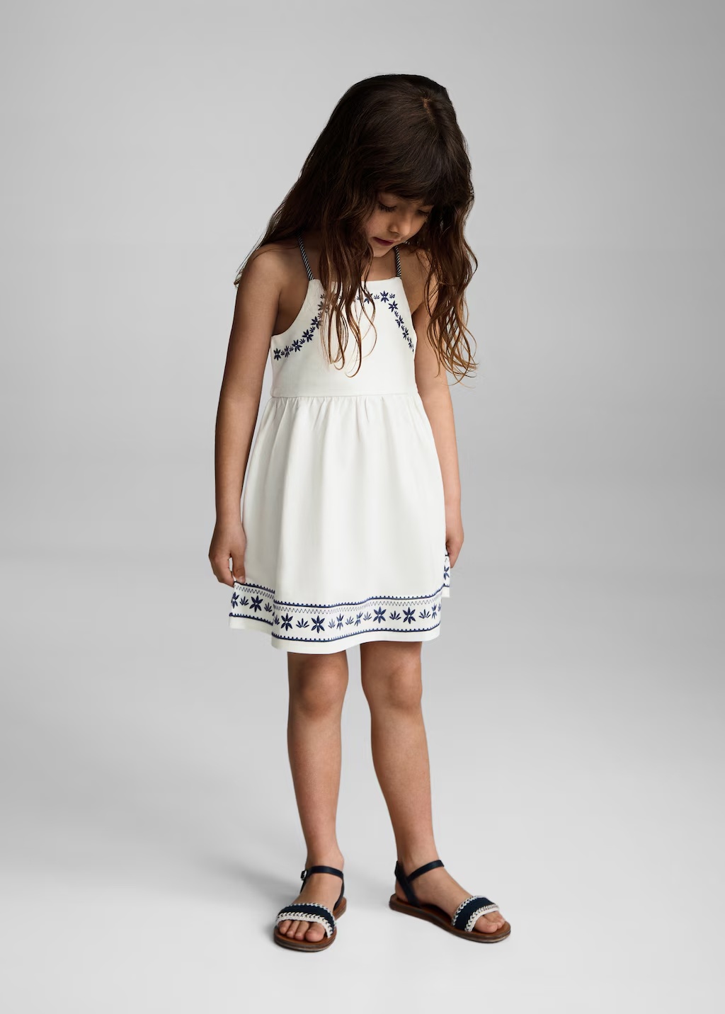 Embroidered detail dress
