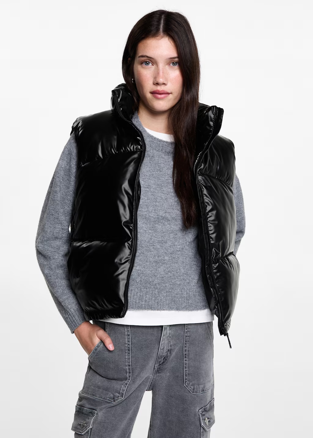 Quilted gilet with pockets