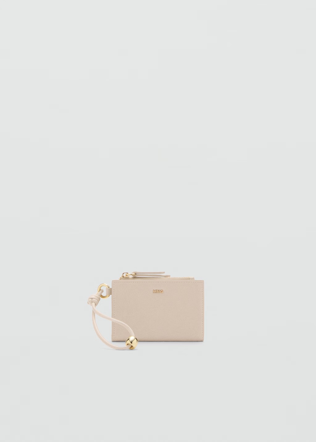 Leather-effect wallet with zipper