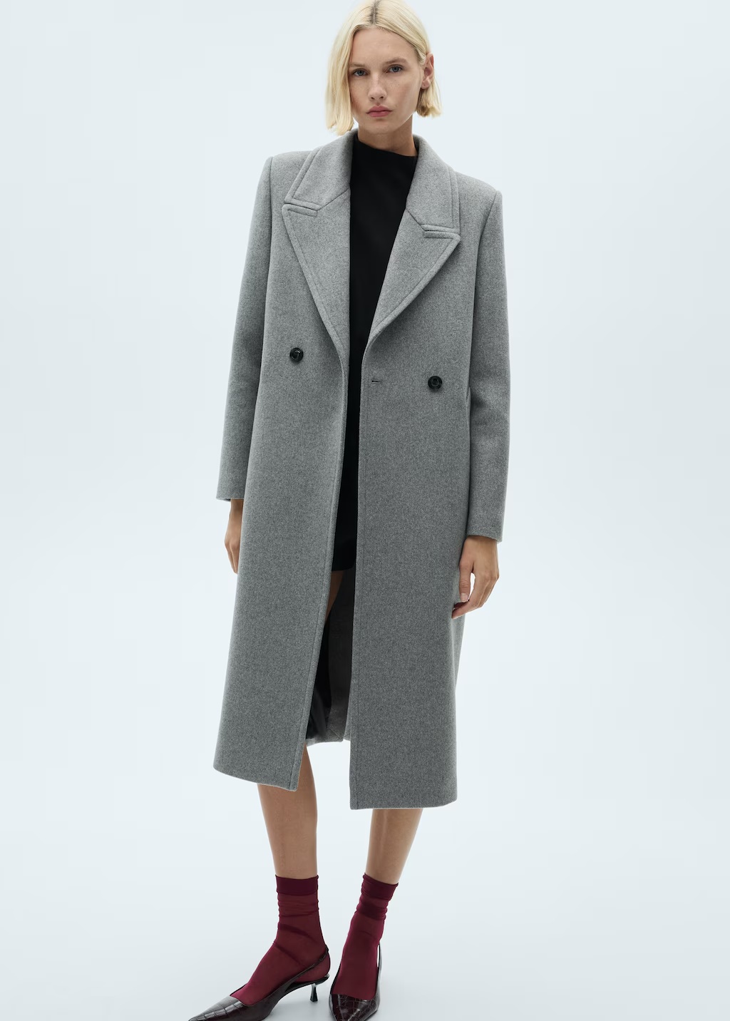 Lapels wool coat