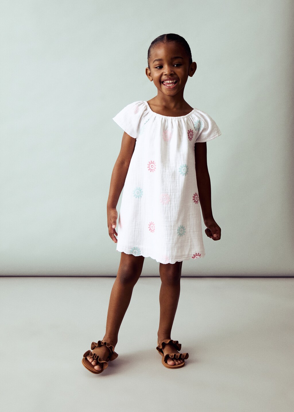 Embroidered detail dress