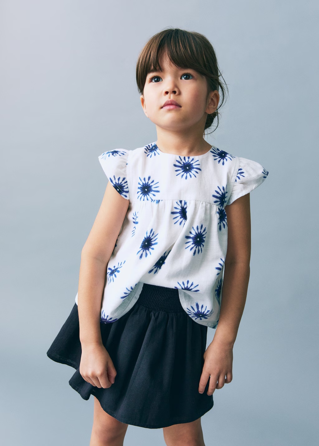 Cotton-linen skirt