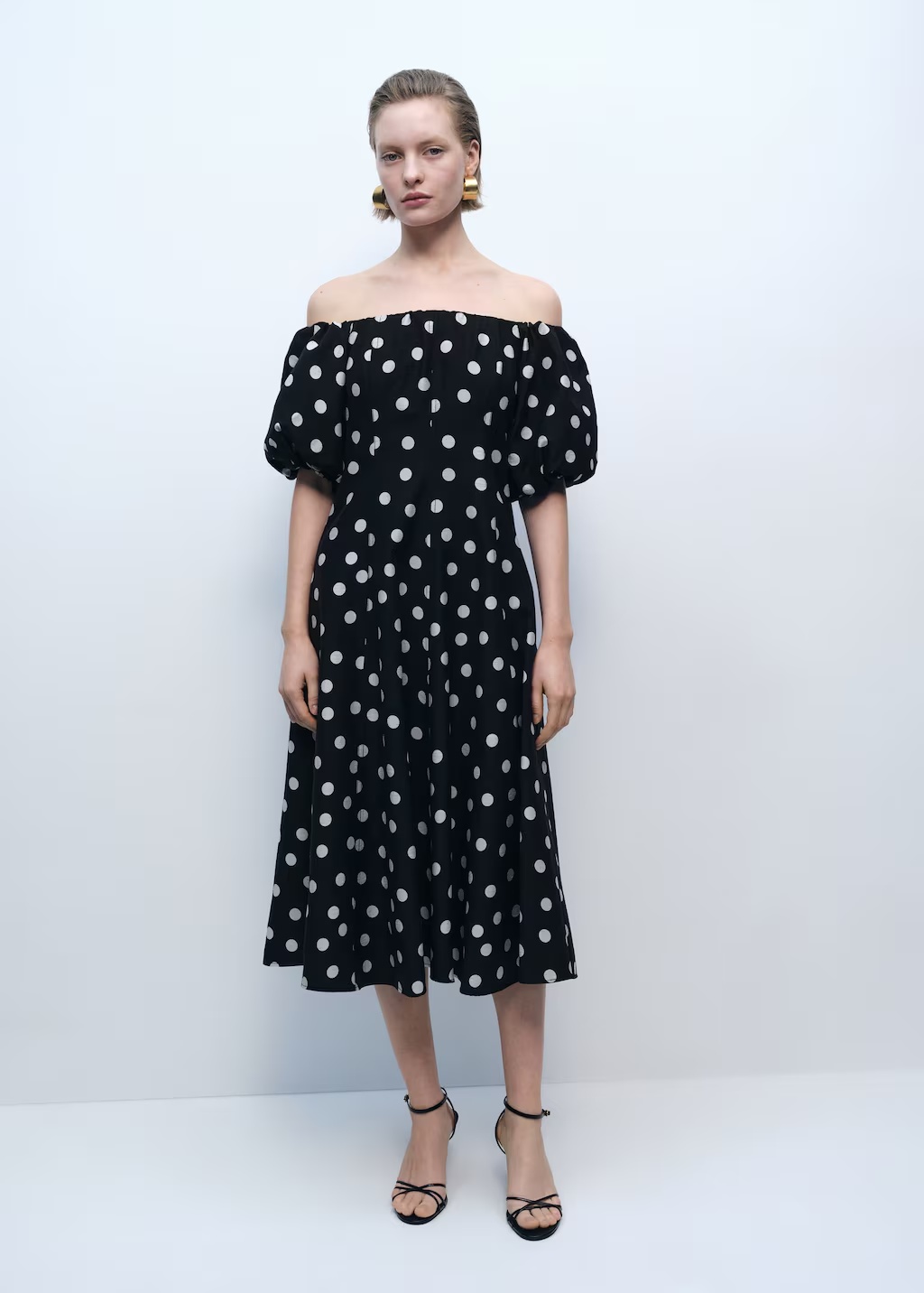 Strapless polka-dot dress 3 Strapless polka-dot dress