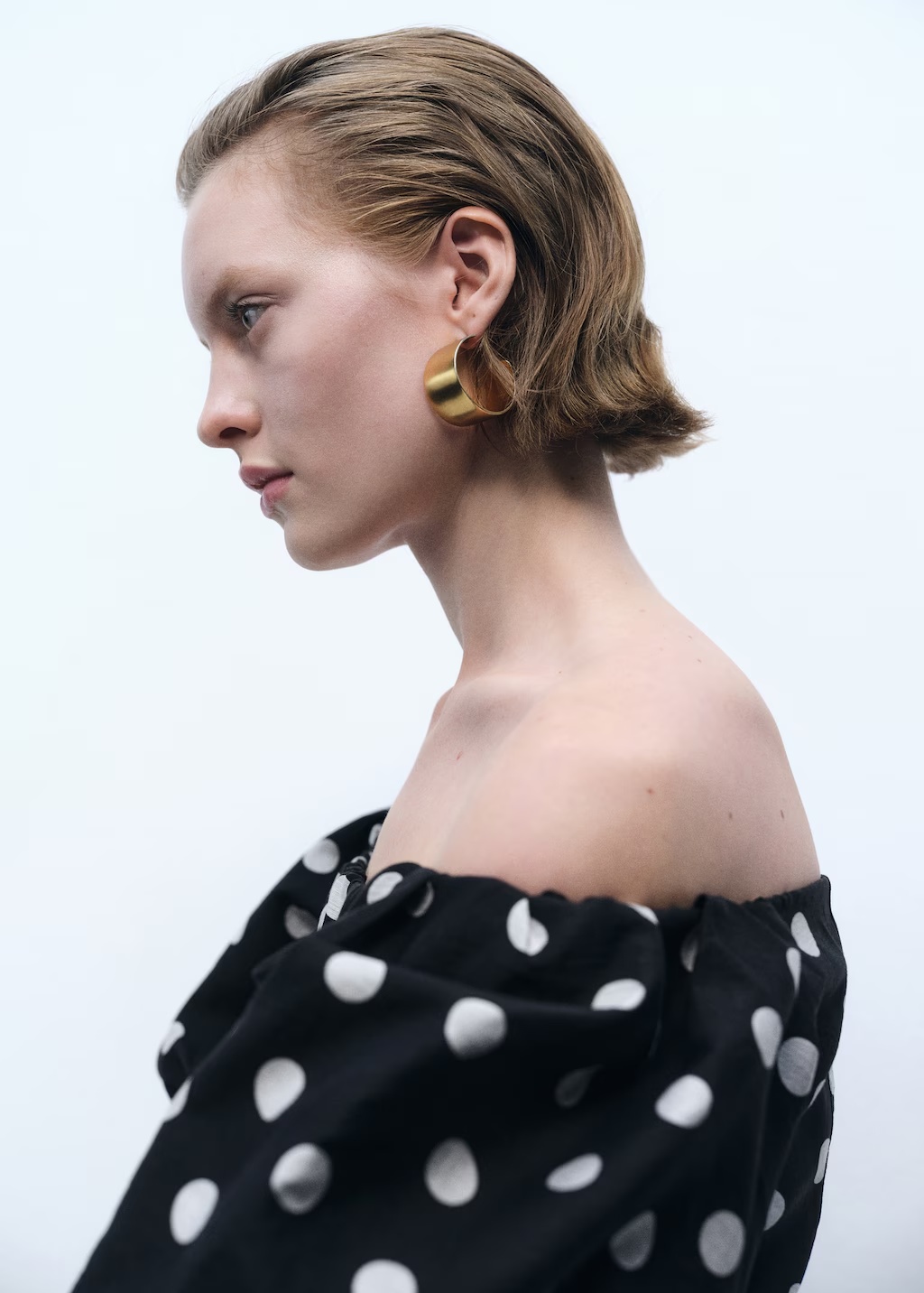 Strapless polka-dot dress 5 Strapless polka-dot dress
