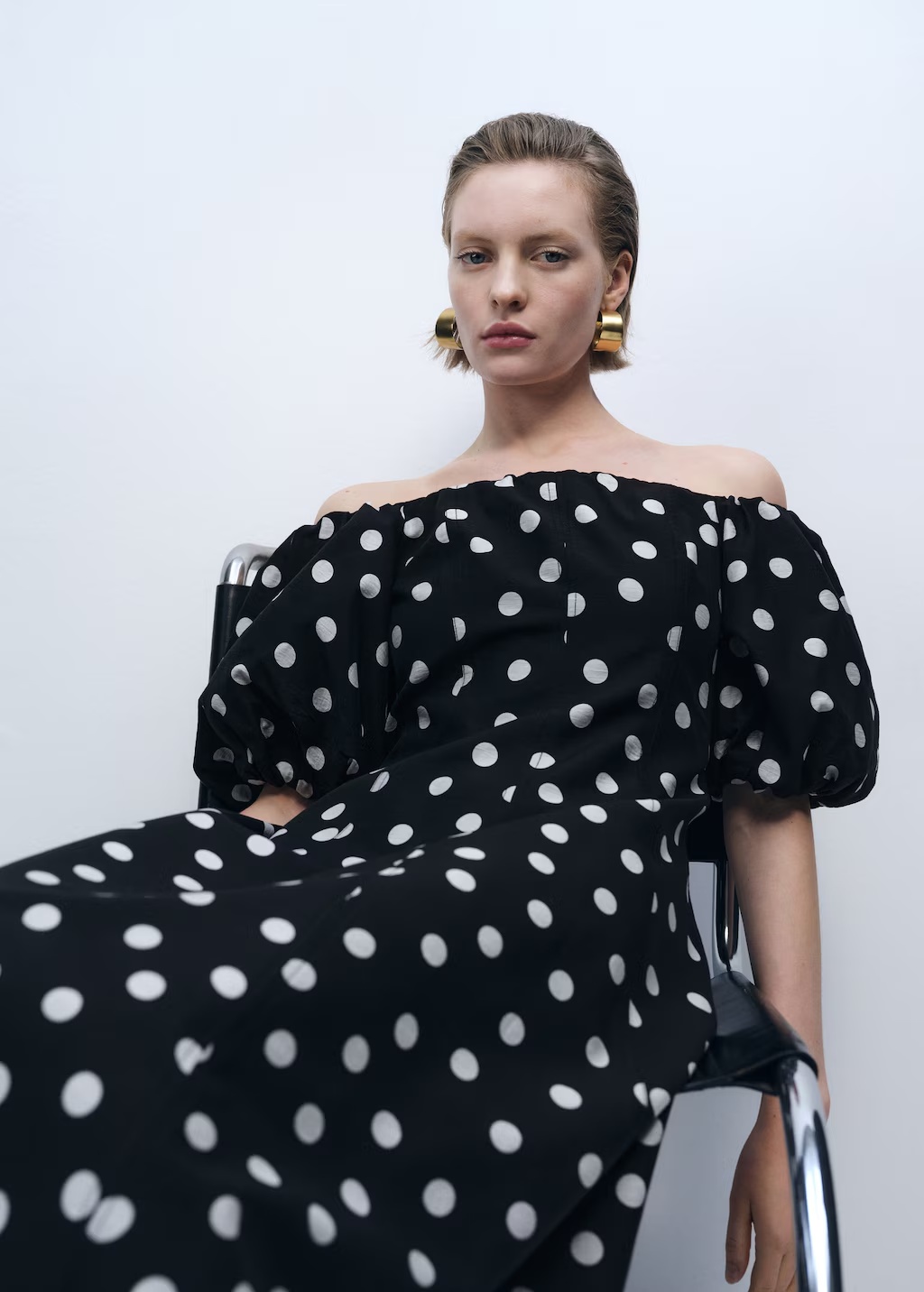 Strapless polka-dot dress 6 Strapless polka-dot dress