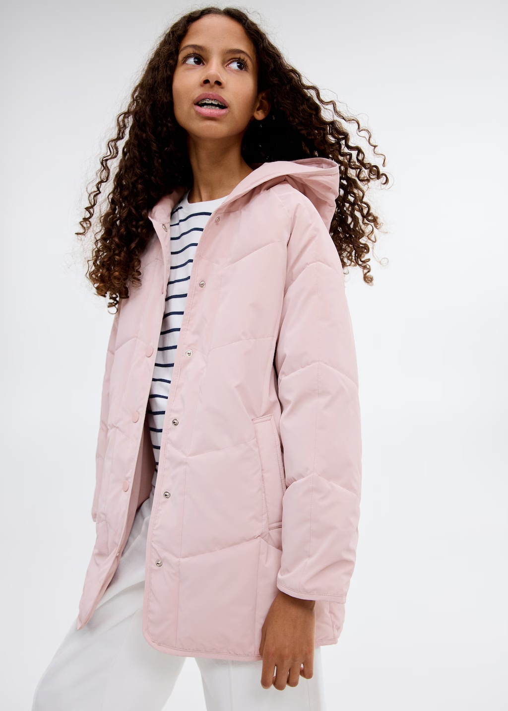 Hood quilted coat