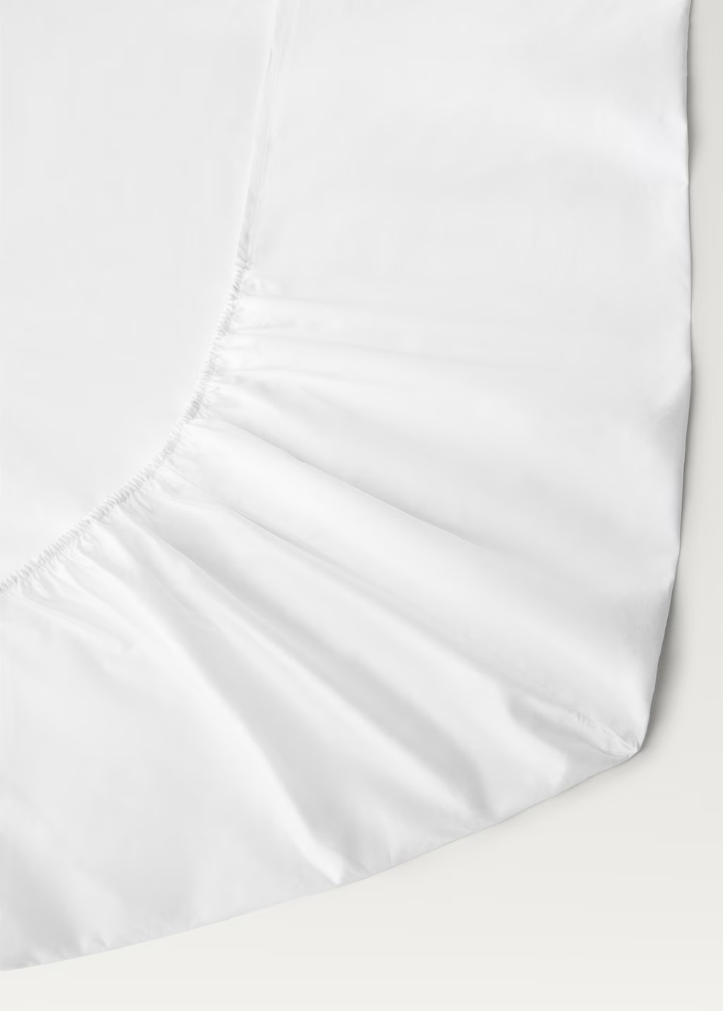 600-thread washed cotton fitted sheet for 135/140 cm bed