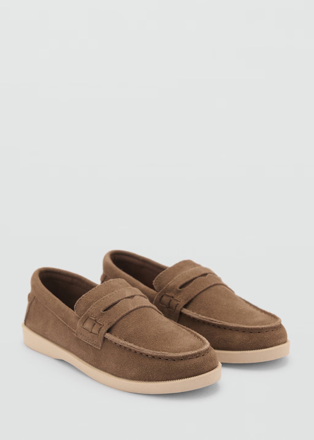 Suede leather loafers