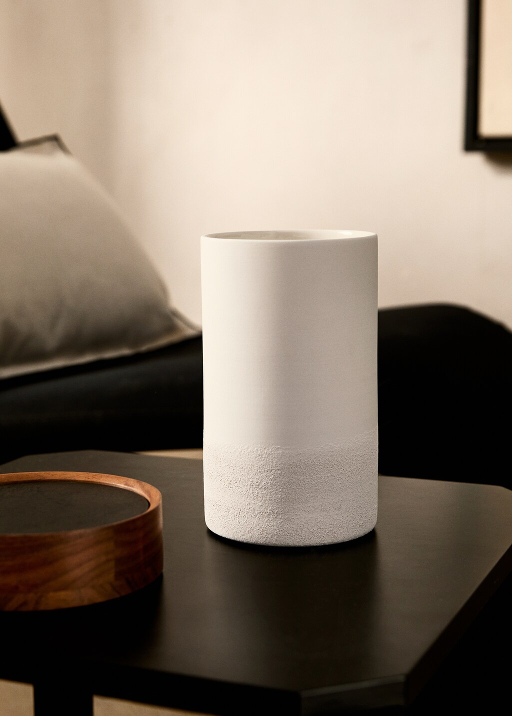Small crackle-glaze earthenware vase