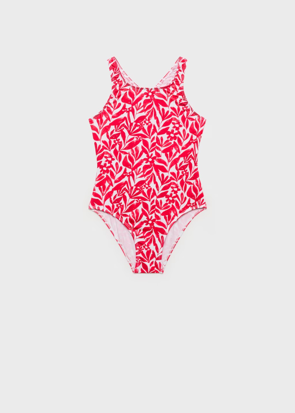 Cross-back printed swimsuit