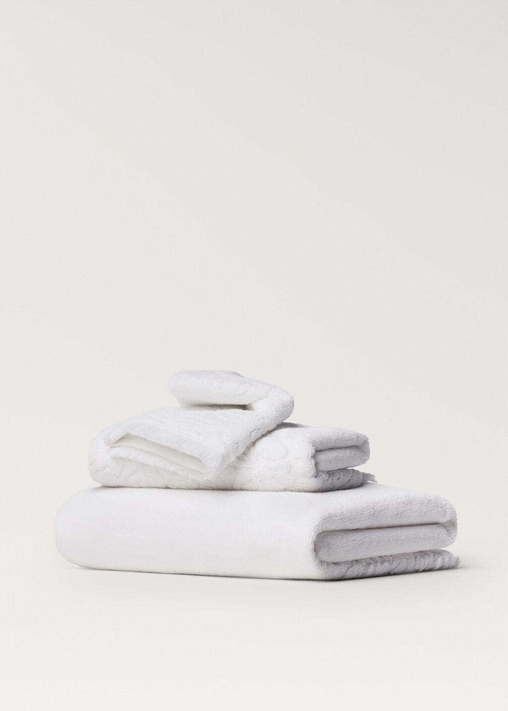 Hand towel with floral trim