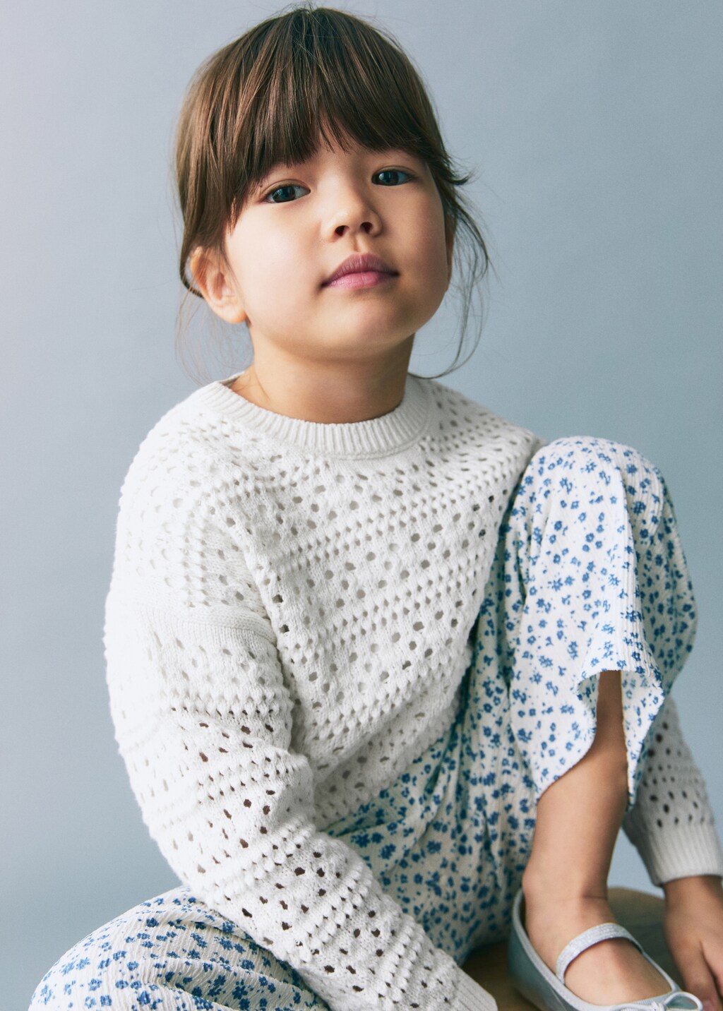 Openwork cotton sweater