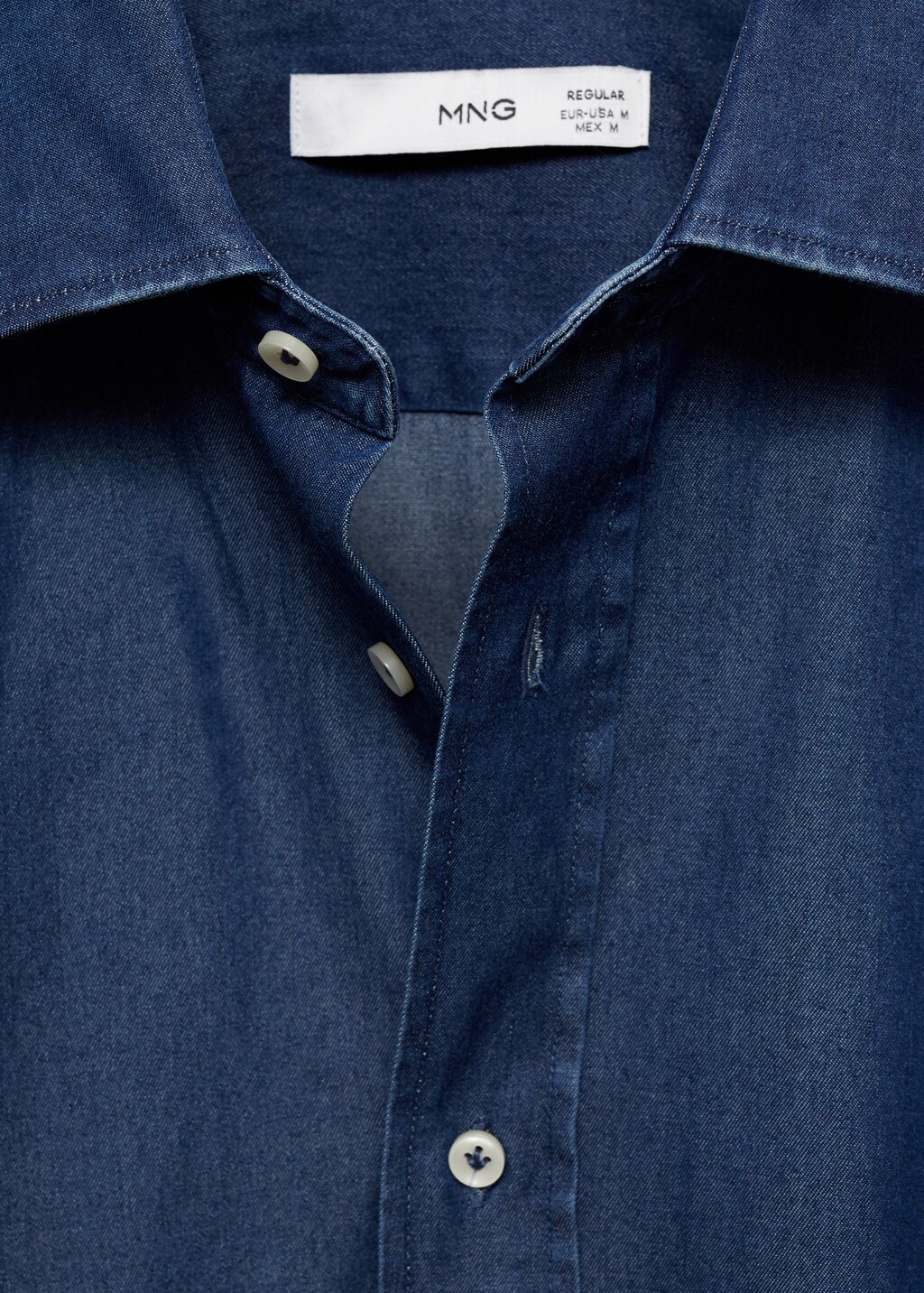 Slim fit cotton chambray shirt 7 Slim fit cotton chambray shirt