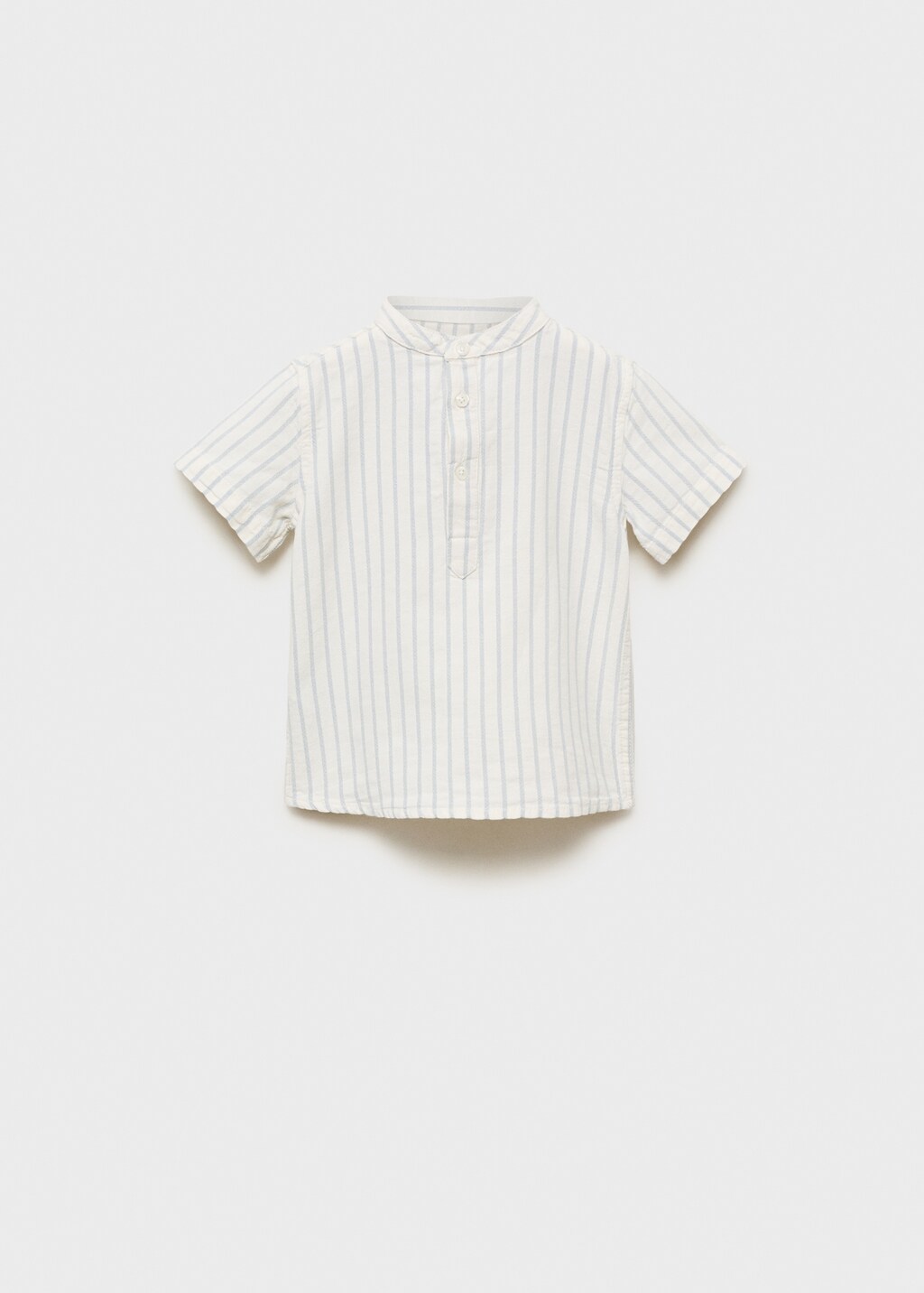 Striped Mao collar shirt 7 Striped Mao collar shirt