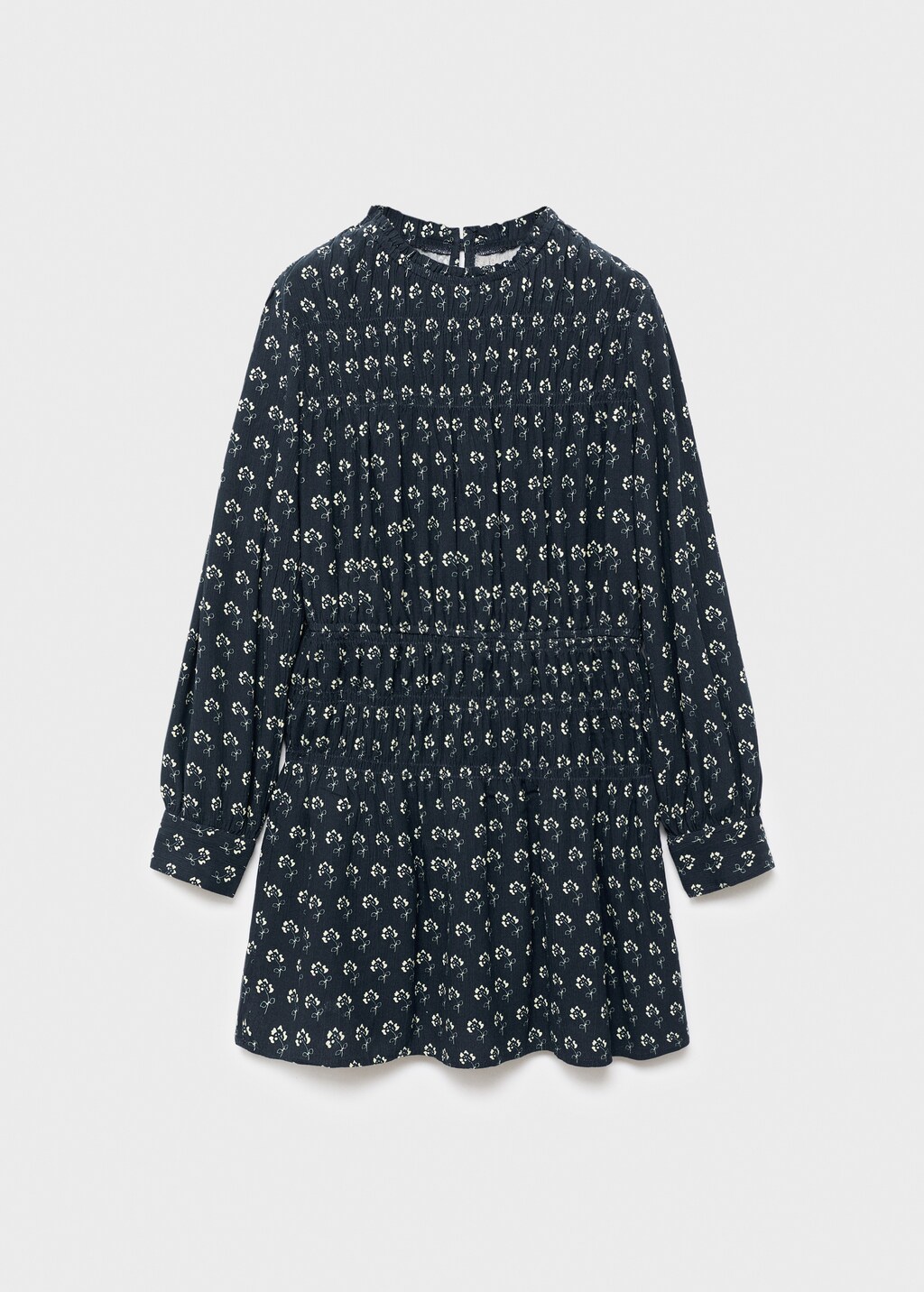 Floral puff-sleeve dress