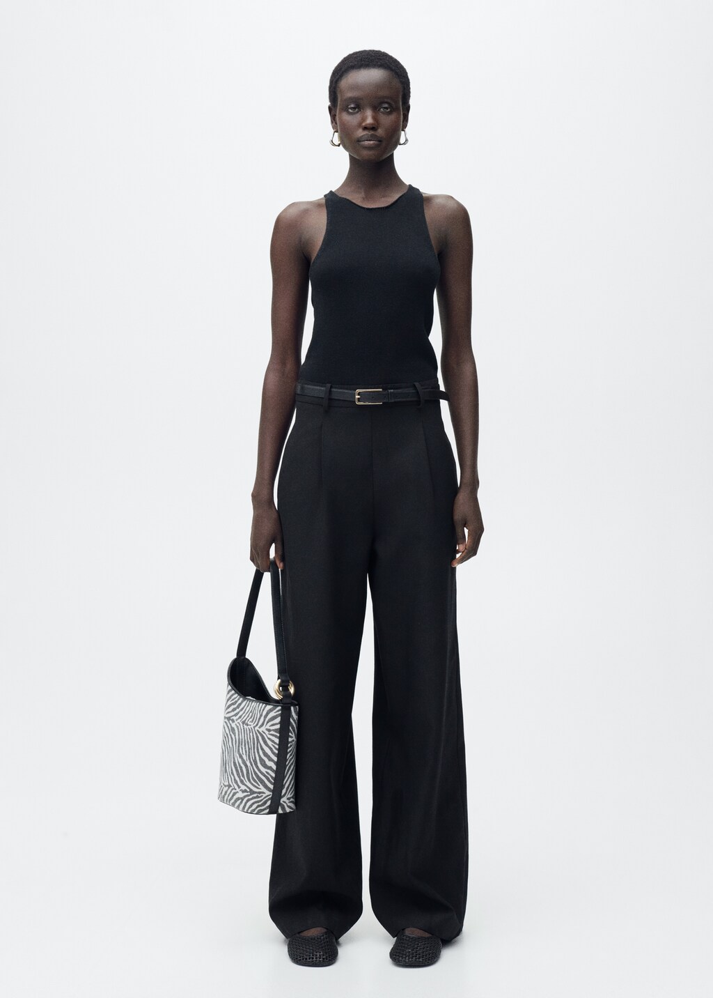 Combined-fabric jumpsuit with belt 3 Combined-fabric jumpsuit with belt