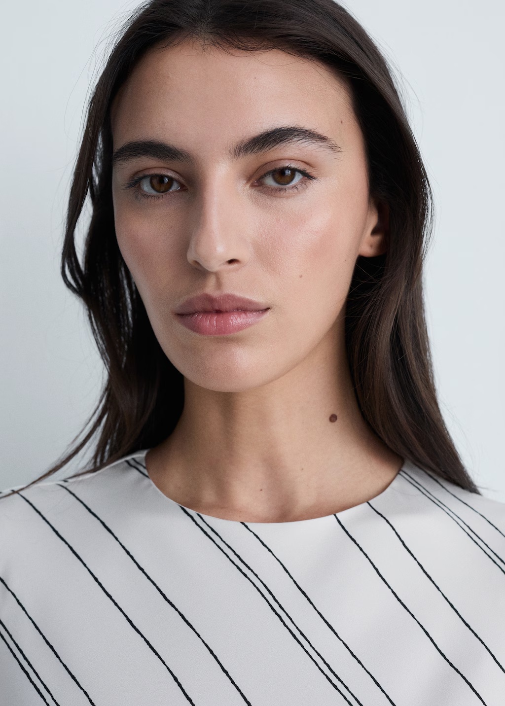 Striped satin dress