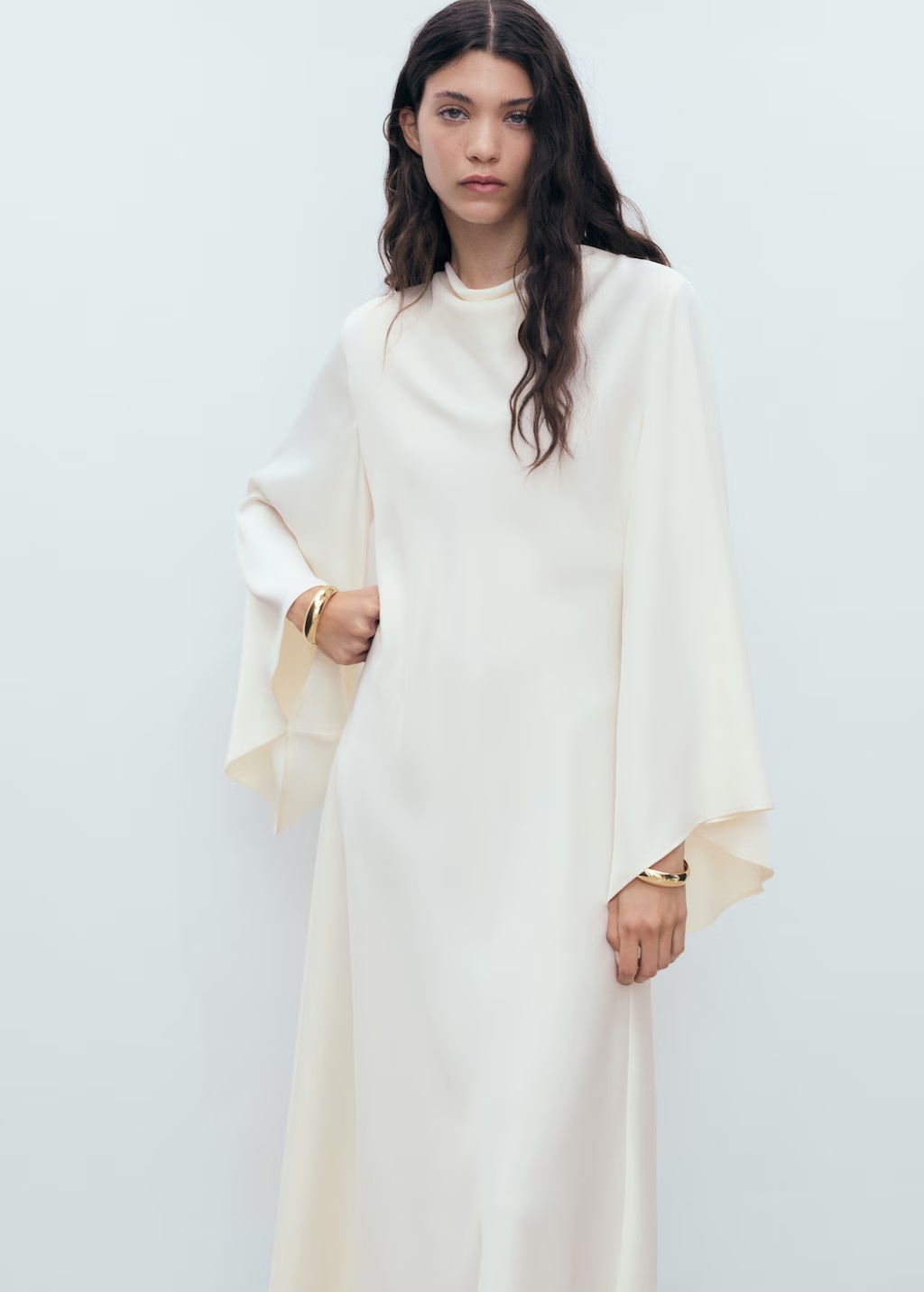 Long satin dress