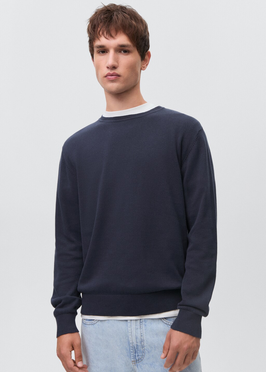 Knitted cotton sweater