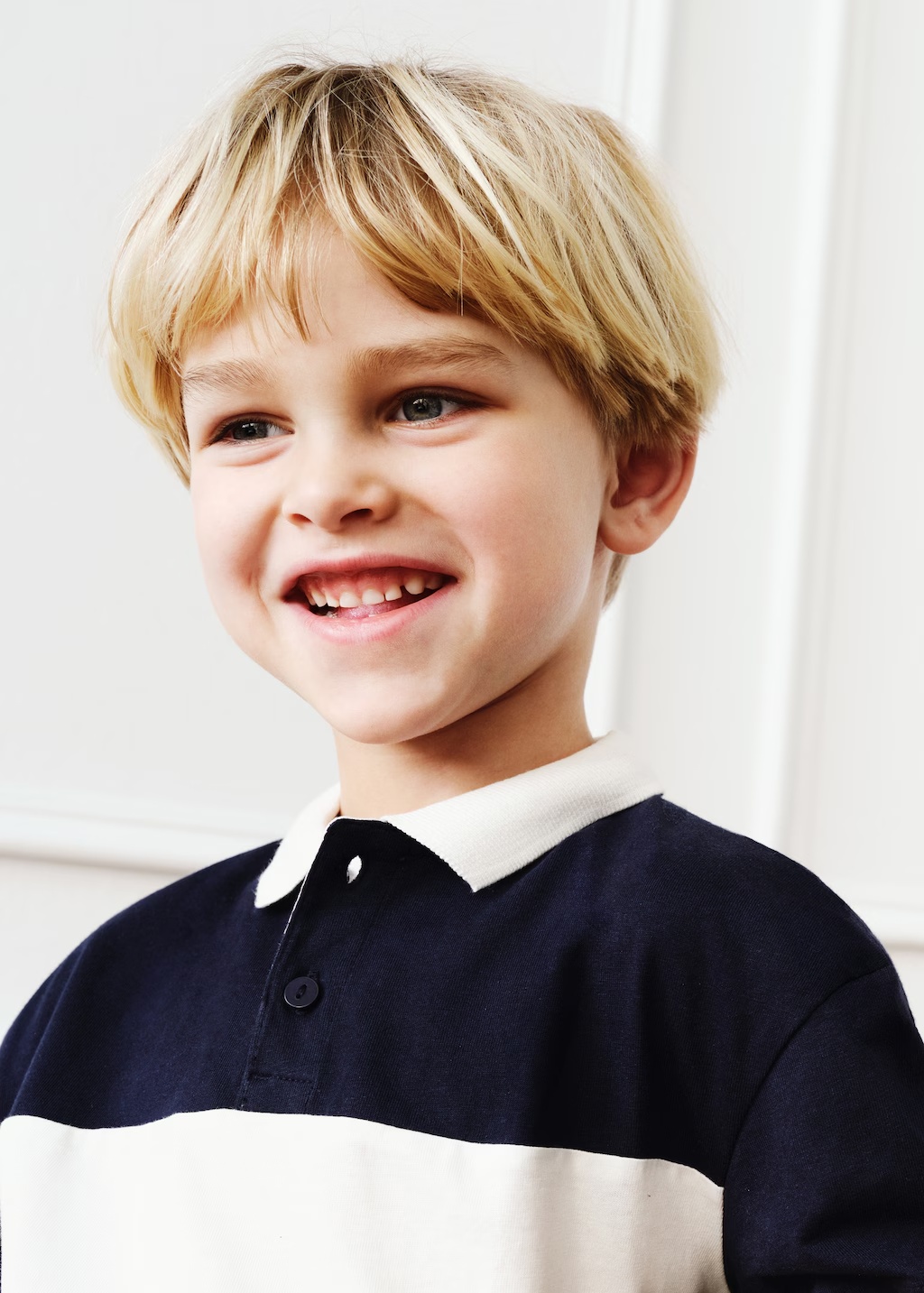 Striped cotton polo shirt