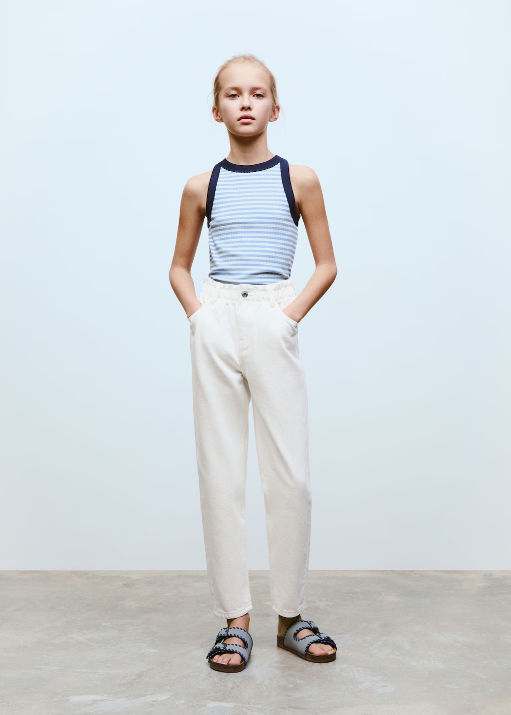 Striped cotton-blend top 3 Striped cotton-blend top