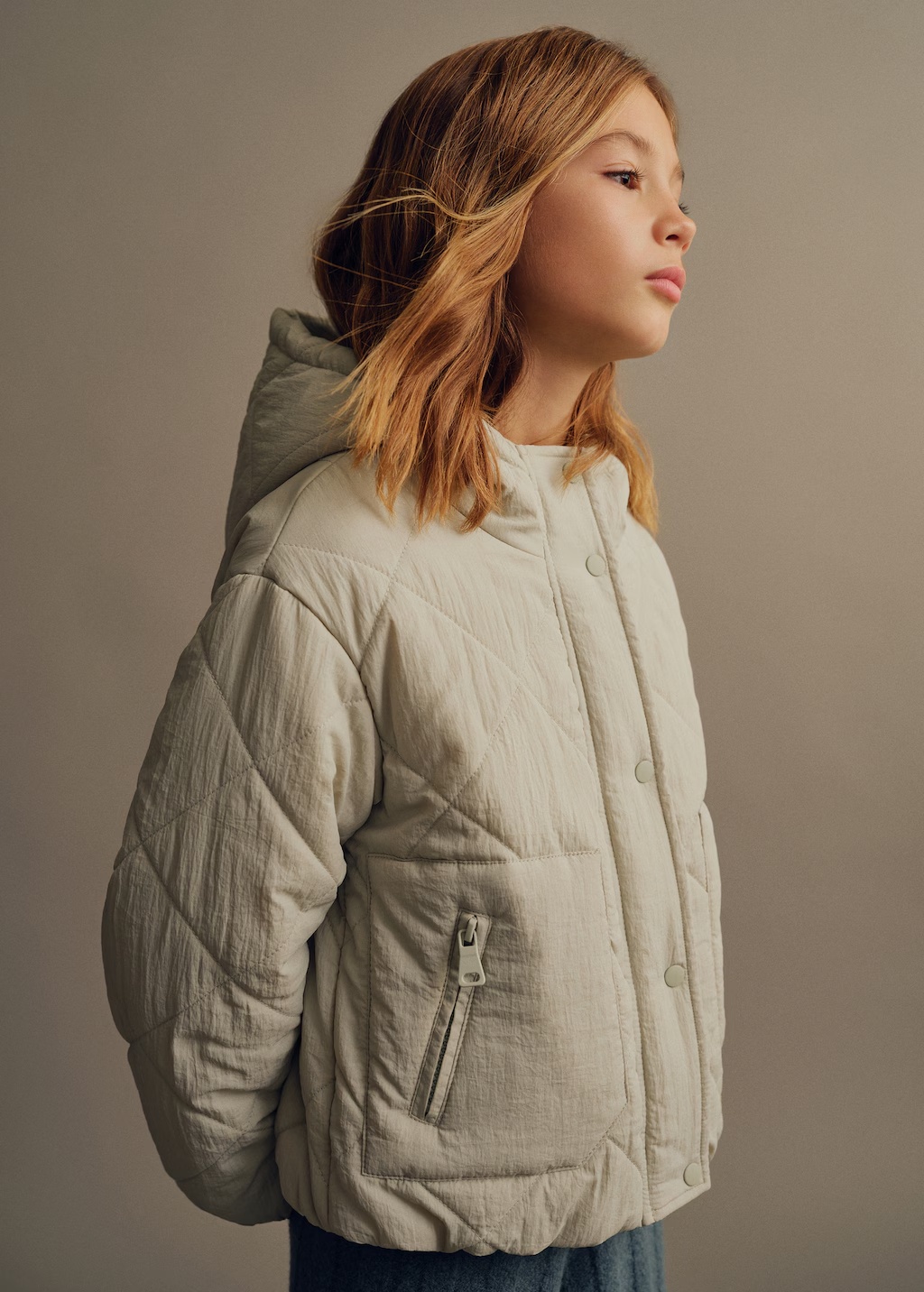 Hood quilted coat