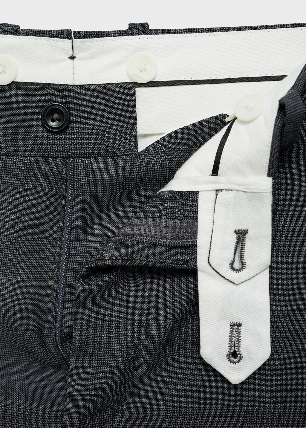 Venecia 100% virgin wool Prince of Wales check suit pants 10 Venecia 100% virgin wool Prince of Wales check suit pants