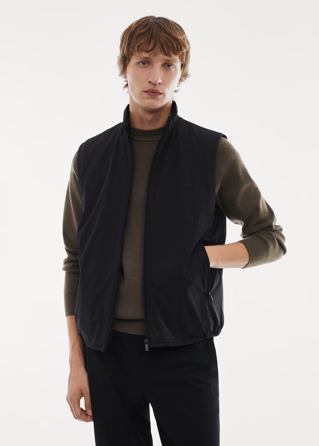 Lightweight quilted water-repellent quilted gilet