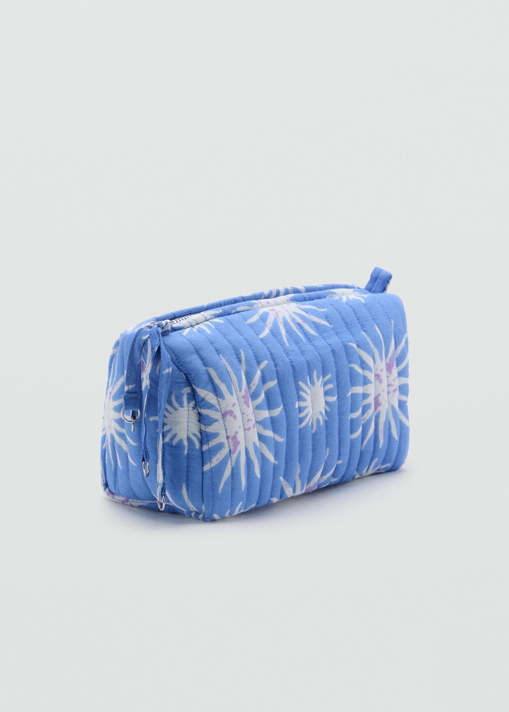 Quilted printed toiletry bag