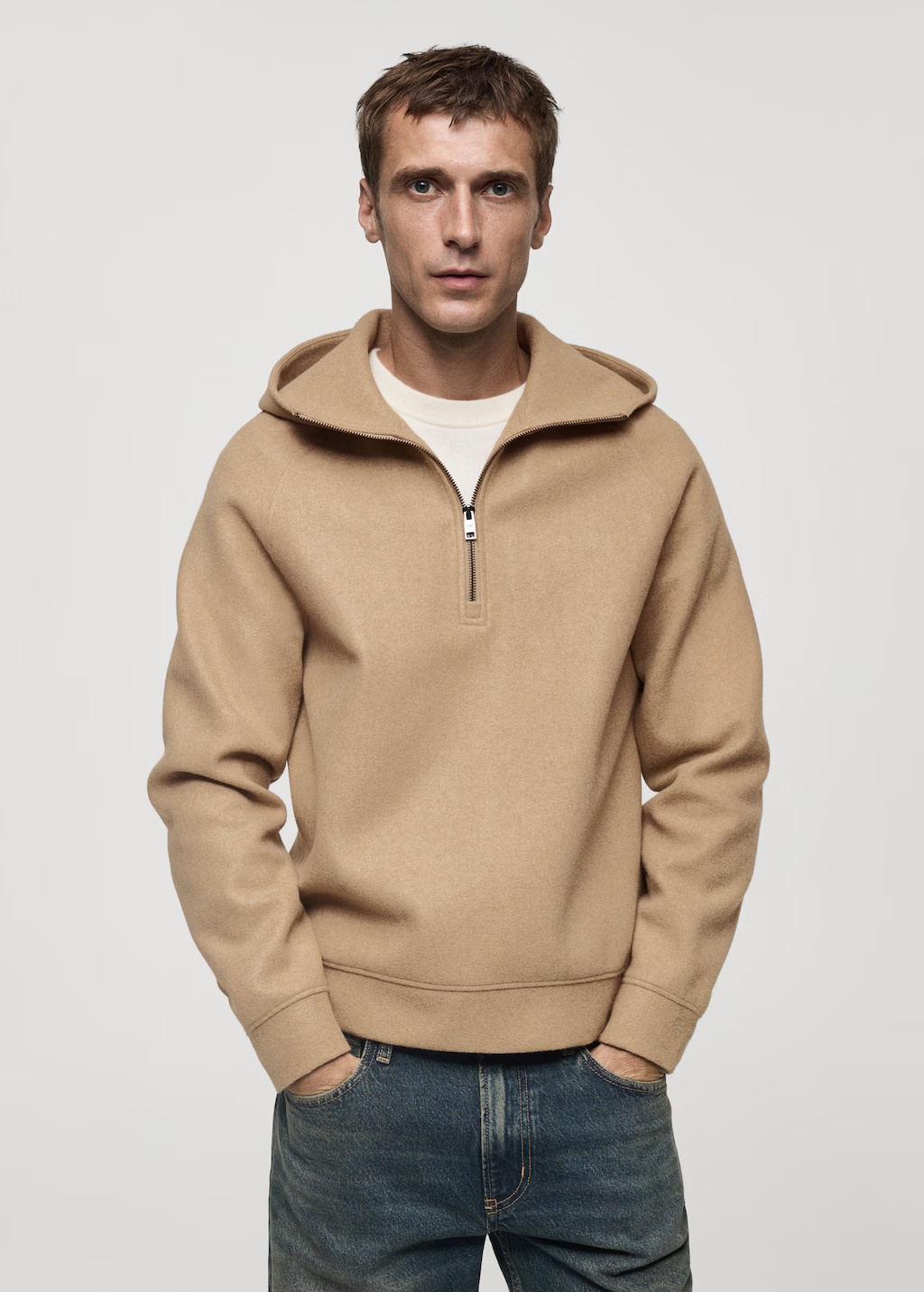 Hooded flannel sweatshirt