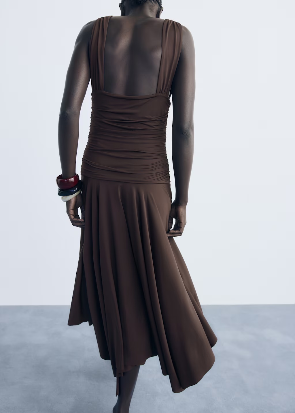 Long dress with contrasting design 4 Long dress with contrasting design